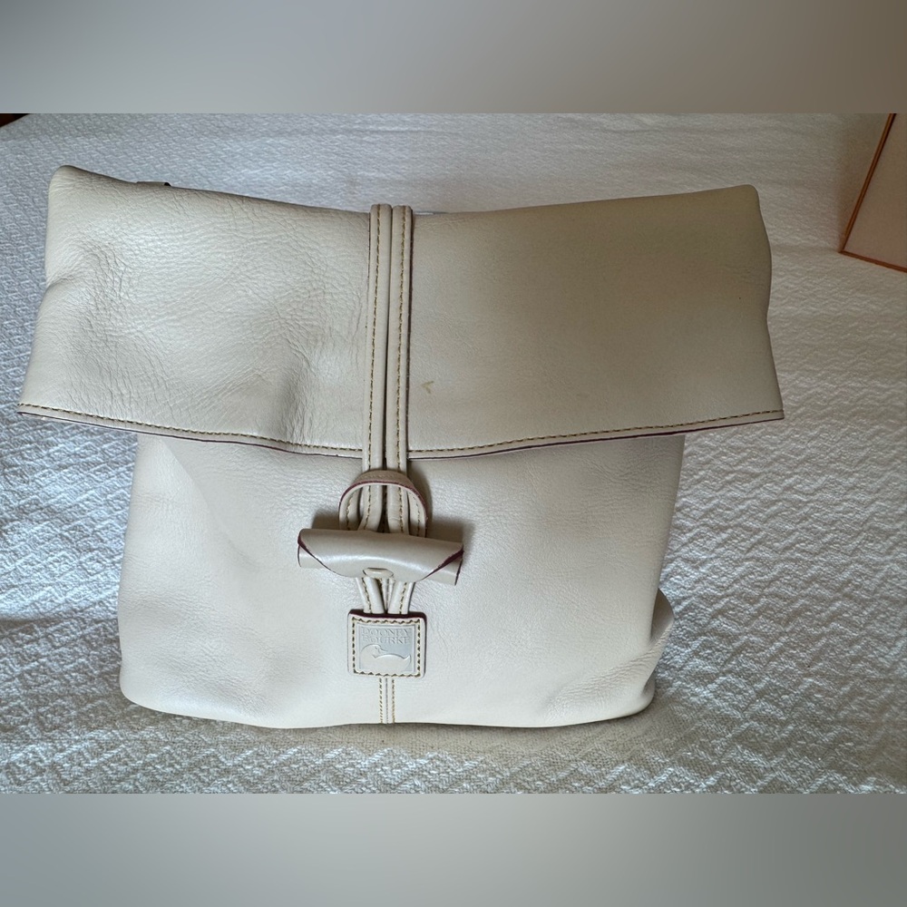 Dooney & Bourke Bone Leather Fold-Top Shoulder Bag